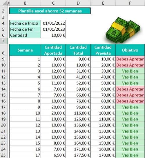 PLANTILLA EXCEL AHORRO 52 SEMANAS Descarga Gratis PLANTILLA EXCEL AHORRO 52 SEMANAS Descarga Gratis