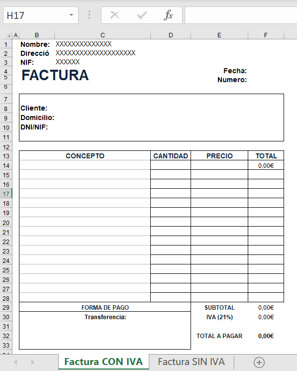 Plantilla De FACTURA En Excel GRATIS con Explicaci n Plantilla De FACTURA En Excel GRATIS con Explicaci n