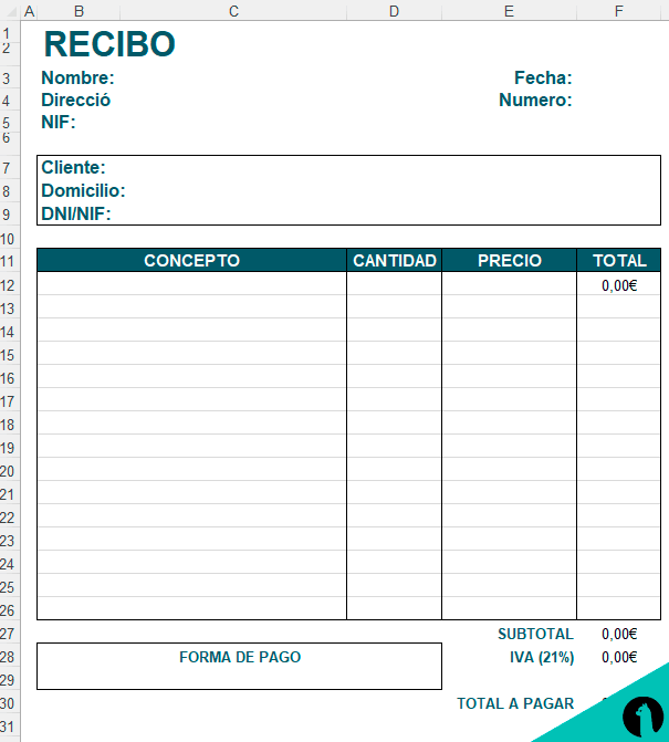 Recibos De Pago Descarga En Excel Gratis