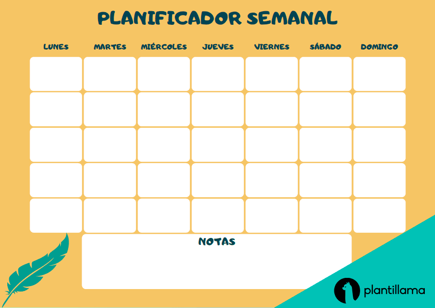 PLANIFICADOR SEMANAL PDF Tu Planning Gratis 