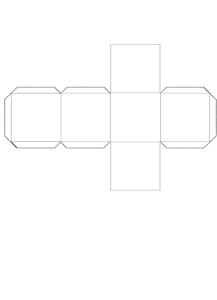 Plantilla de cubo 3D