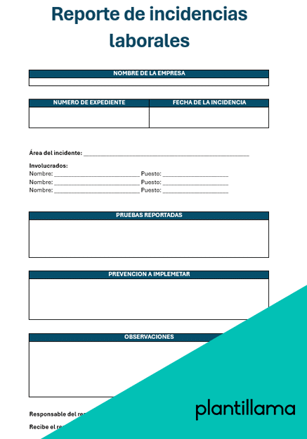 Reporte de incidencias laborales