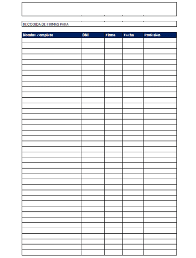 modelo recogida de firmas para ayuntamientos