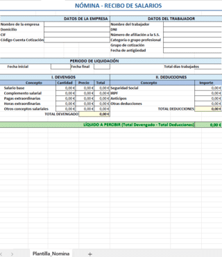 plantilla nomina