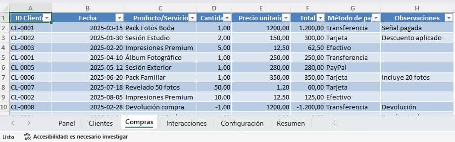 descargar base de datos de clientes en excel gratis