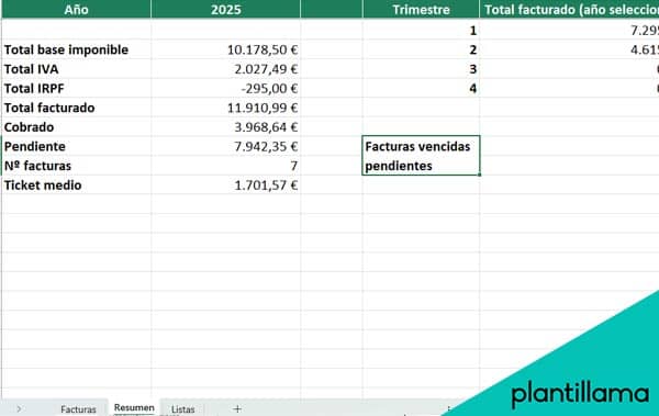 plantillas para control de facturas en excel gratis