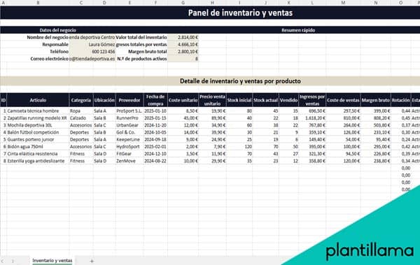 plantilla excel inventario