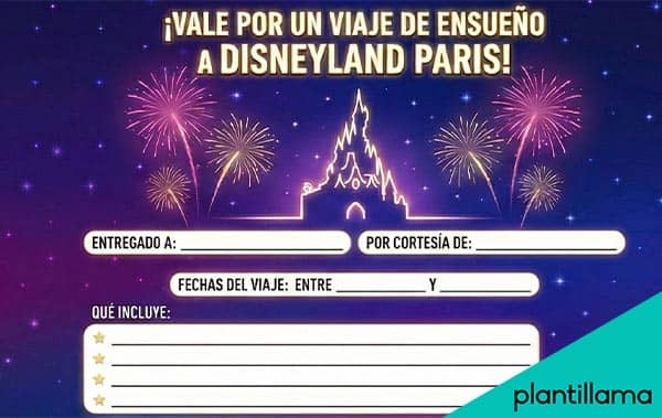 vale por un viaje a disneyland paris