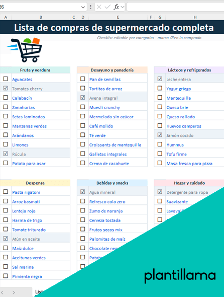 lista de compras de supermercado completa descargar