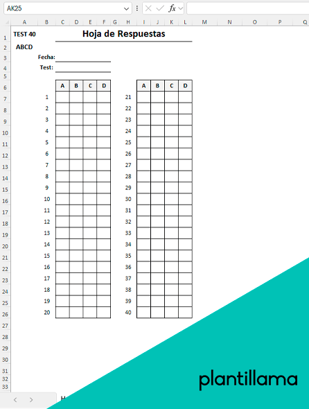 plantillas de test para imprimir