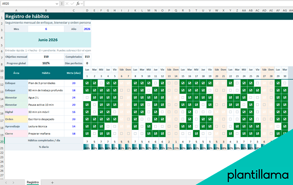 calendario de habitos