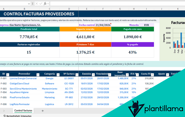 control de pagos a proveedores en excel gratis