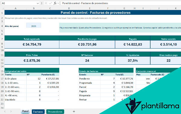 control de pagos a proveedores en excel