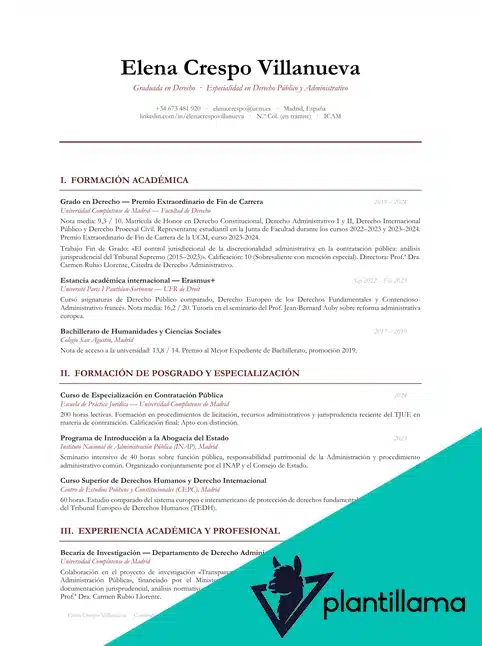 curriculum academico