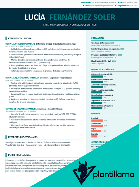 curriculum enfermeria