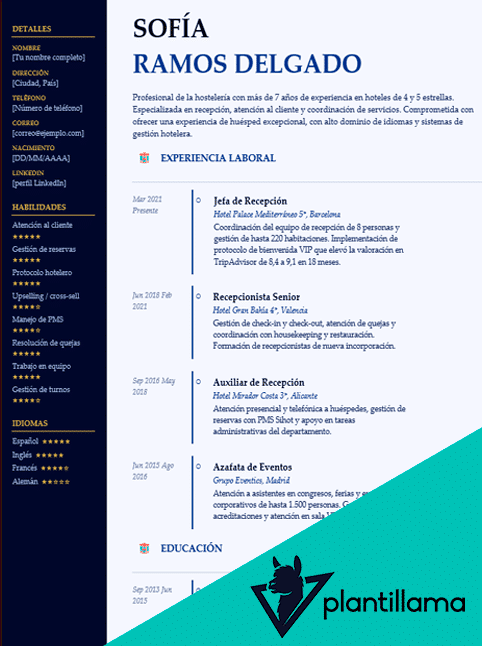 curriculum hosteleria