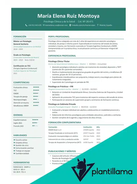 Currículum Psicología