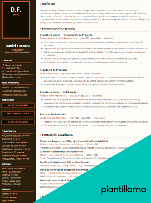 curriculum vitae arquitecto