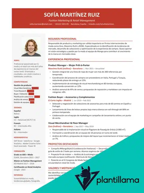 curriculum vitae mango
