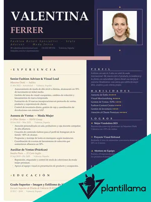 curriculum vitae para stradivarius