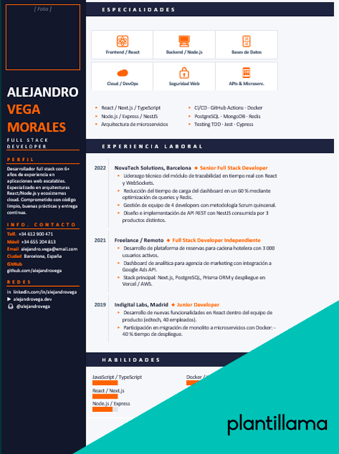 curriculum vitae programador