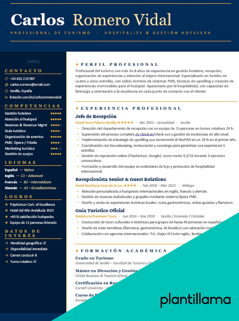 curriculum vitae turismo