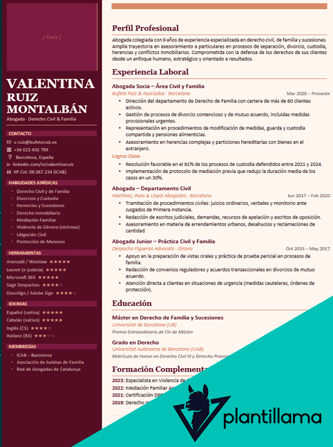 cv abogada