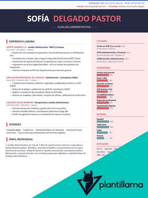cv administrativa
