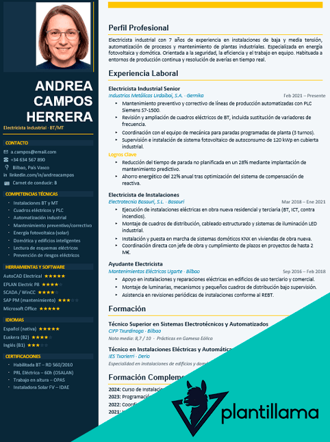 cv electricista