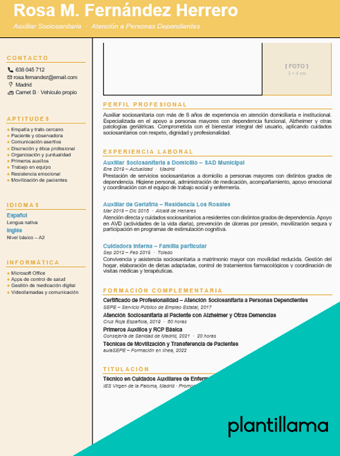 cv sociosanitario word