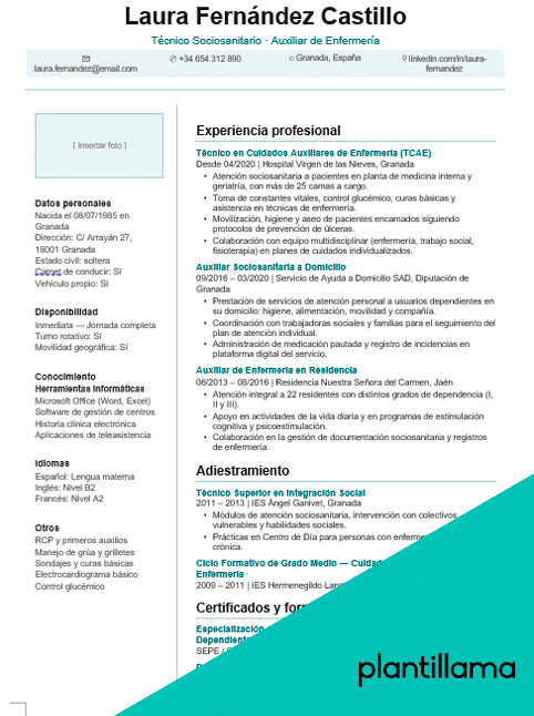 cv sociosanitario