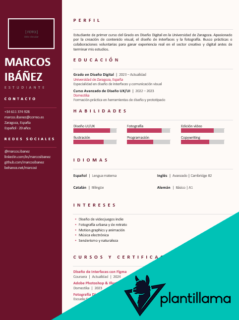 curriculum estudiante