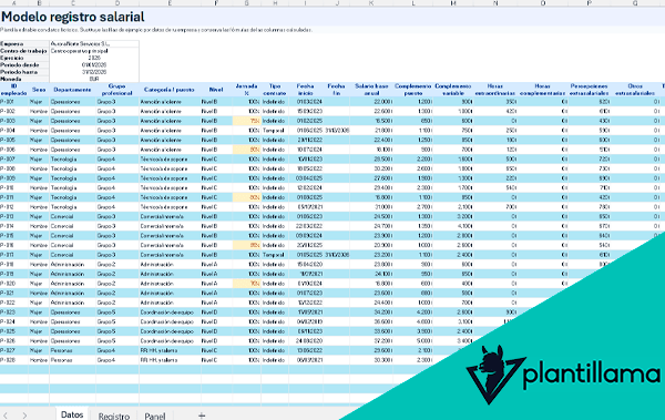 modelo registro salarial excel