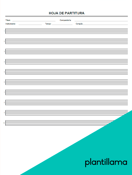 pentagramas en blanco