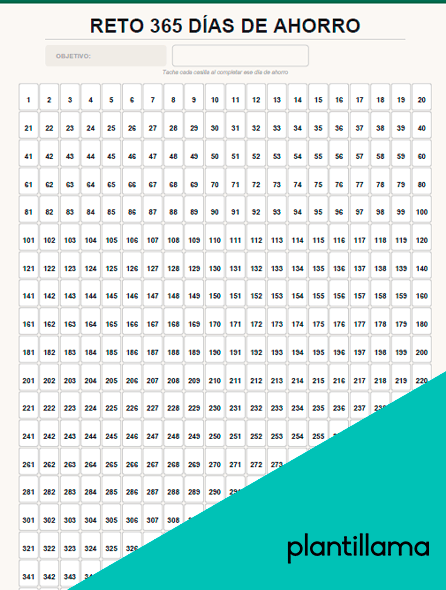 plantilla ahorro 365 días pdf