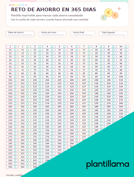 reto ahorro 365 días