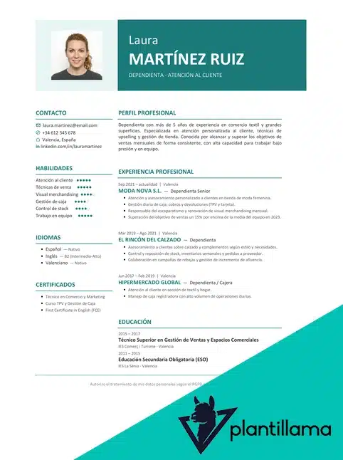 Currículum Dependienta