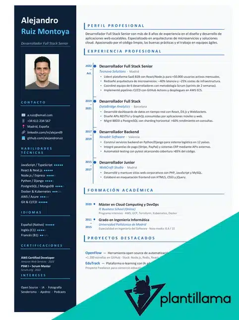 Currículum Vitae Cronológico