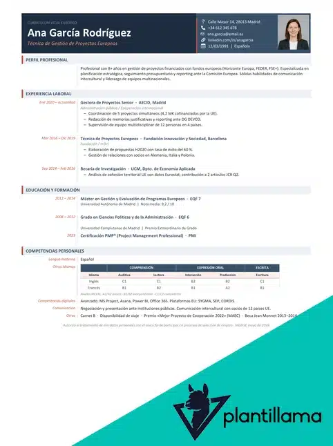 curriculum vitae en formato europass