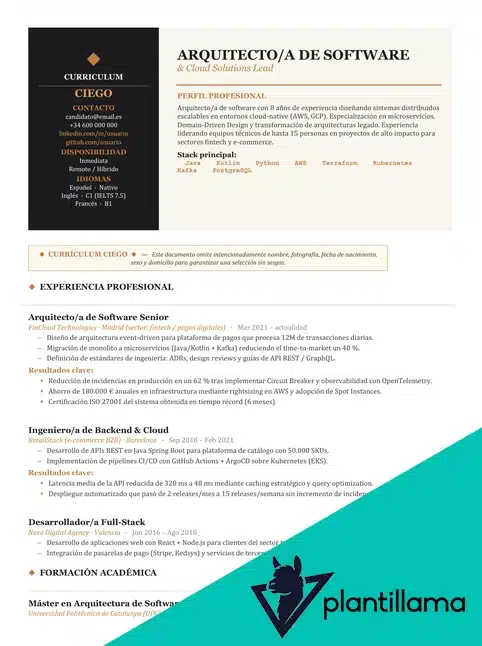 cv ciego