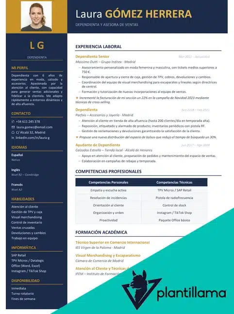 CV Dependienta