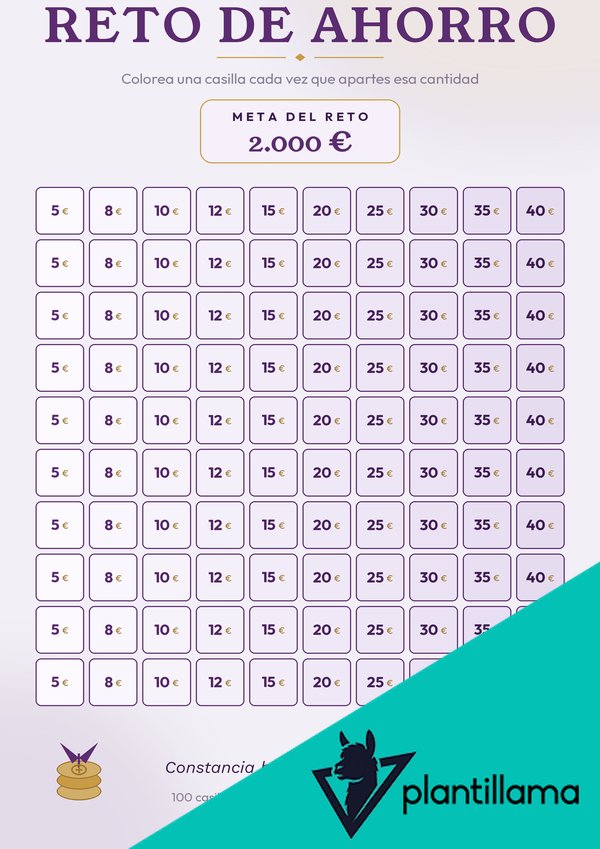 reto para ahorrar 2000